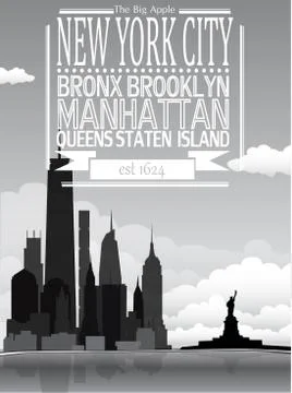 New york background Stock Illustration