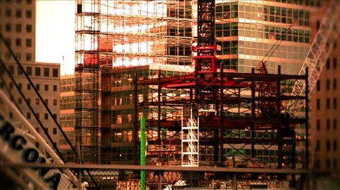 New York-Building Frameworks Stock Footage 1047215