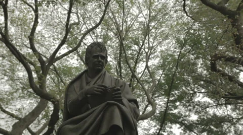 New York Central Park Statue Stock Footage 59764030