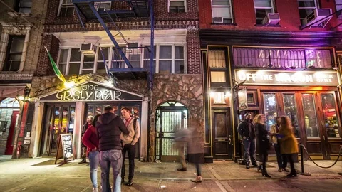 New York City Bars Stock Footage 83525628
