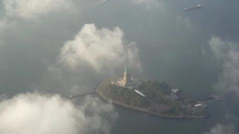New York City, Circa-2015 Aerial View Stock Footage 98380452