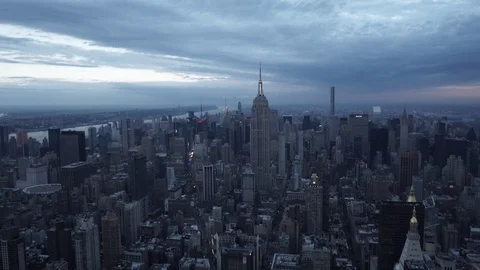 New York City, Circa-2015 Aerial View Stock Footage 98382553