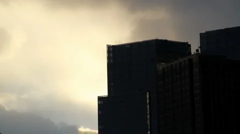 New York City Clouds Stock Footage 1086064