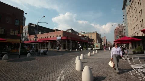 New York City-Cobblestone Street Stock Footage 12745853