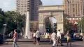 New York City, Crowded Washington Square Park in summer, people relaxing 4k or 4k+ Resolution