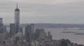 New York City Downtown Skyline Aerial View Urban Overlook Metropolitan Scene HD Footage