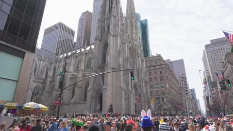 New York City Easter Parade and Bonnet Festival 2024 is opens on Fifth Avenue 動画素材 282393440