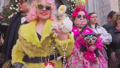 New York City Easter Parade and Bonnet Festival 2024 is opens on Fifth Avenue Stock-Footage 282410603
