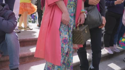 New York City Easter Parade and Bonnet Festival 2024 is opens on Fifth Avenue Stock Footage 282411853