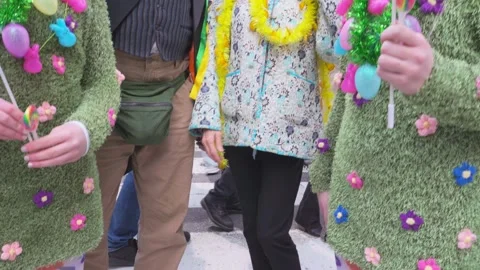 New York City Easter Parade and Bonnet Festival 2024 is opens on Fifth Avenue Stock-Footage 282411945