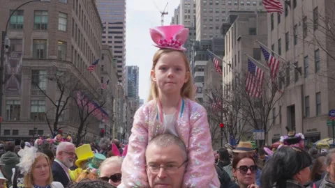 New York City Easter Parade and Bonnet Festival 2024 is opens on Fifth Avenue Video stock 282413652