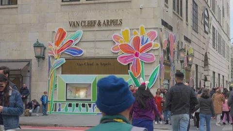 New York City Easter Parade and Bonnet Festival 2024 is opens on Fifth Avenue Stock Footage 282423491