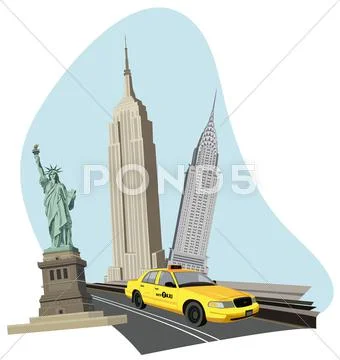 New york city Stock Illustration