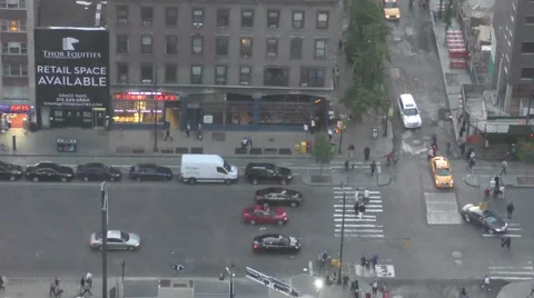 New York City intersection timelapse view from above Stock Footage 50362339