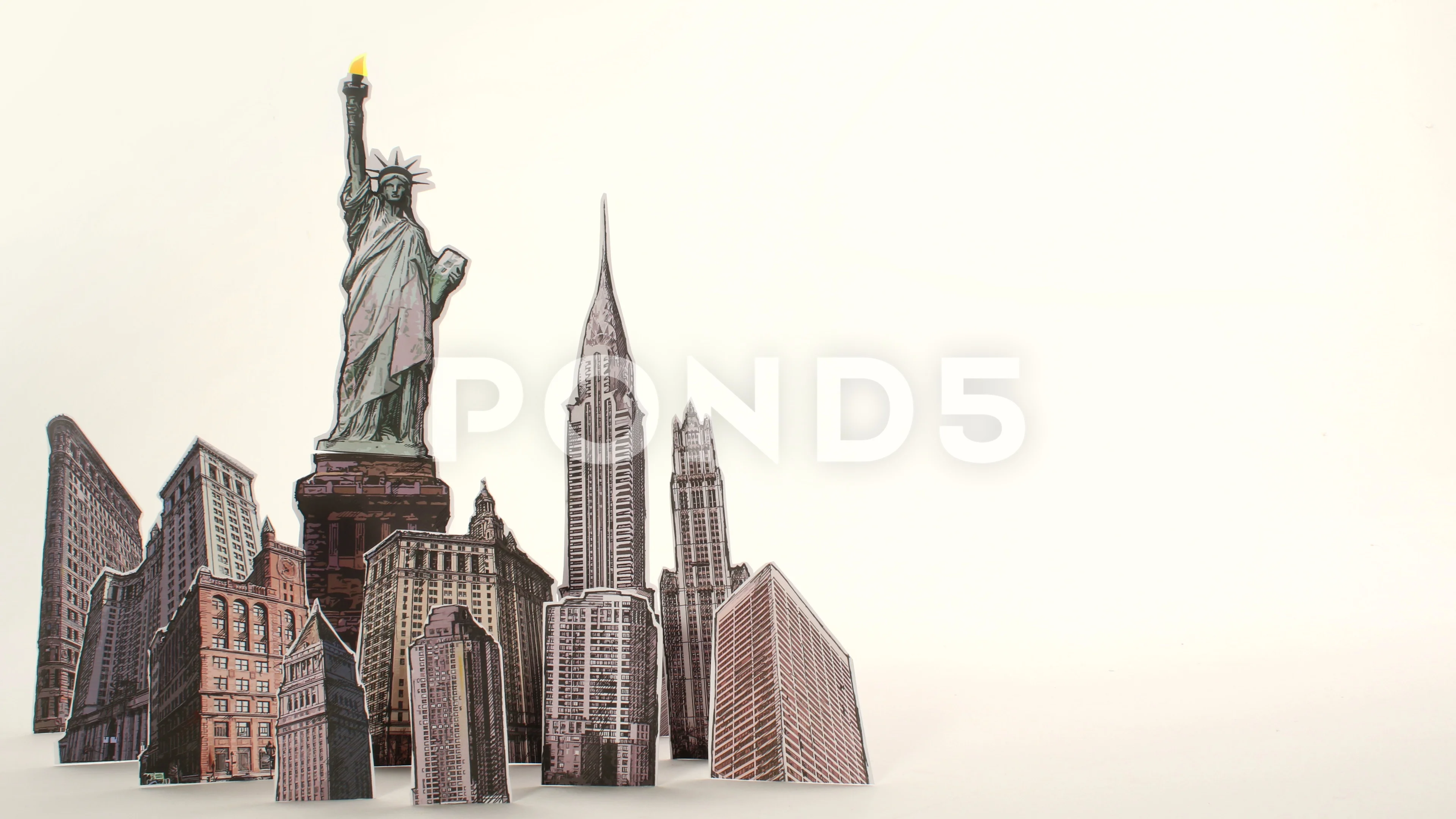 Video New York City Landmarks Buildings Cut Out Paper Animation Video New York City Landmarks Buildings Cut Out Paper Animation 73308759