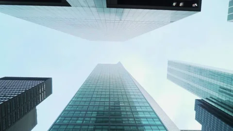 New York City - Loop up at Skyscaper Buildings Stock Footage 167295677