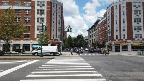 New York City Malcom X and Lenox Ave 02 Stock Footage 122088015