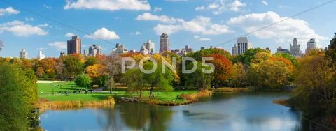 New york city manhattan central park panorama Stock Photos