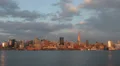 New York City Manhattan Cityscape American Corporation Financial District Sunset HD Footage
