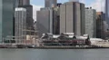 New York City Manhattan Downtown Panorama East River Highrise Office Buildings HD Footage