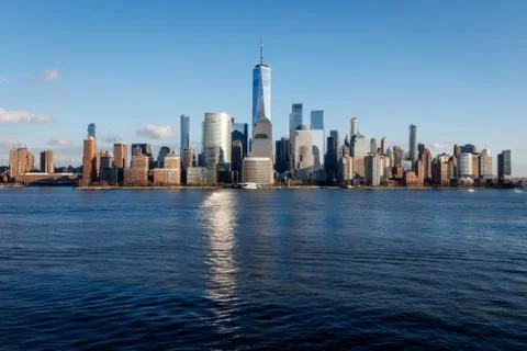 New York City Manhattan skyline daytime Stock Photos