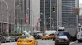 New York City Manhattan Yellow Cabs Taxi Cars Traffic Lights Jam Congestion Day HD Footage