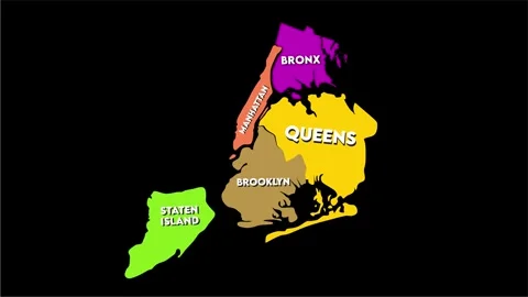New York City Map Stock Footage 295088199