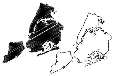 New York City map vector Ilustración de archivo