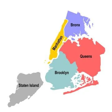 New York city map vector silhouette illustration Ilustración de archivo