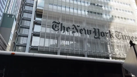 New York City New York Times Building 01 Stock Footage