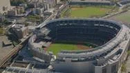 New York City, Ny - October 26, 2012: Aerial Shot Of Yankee Stadium, New York Stock Footage