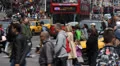 New York City, NYC Busy Intersection Traffic Day Crowd of People Walking HD Footage