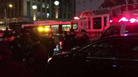 NEW YORK CITY: Protestors react after Grand Jury in Eric Garner case Stock Footage 68501660