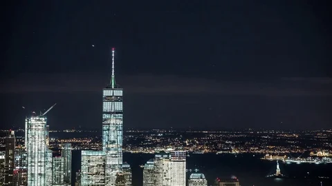 New York City Rooftops Facing Downtown Manhattan Stock Footage 83522370