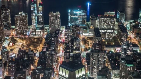 New York City Rooftops Facing East Manhattan Stock Footage 83524772