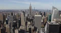 New York City Skyline, Aerial View of Empire State Building, NYC, Bank America HD Footage