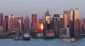 New York City Skyline Approaching Sunset 2 HD Footage