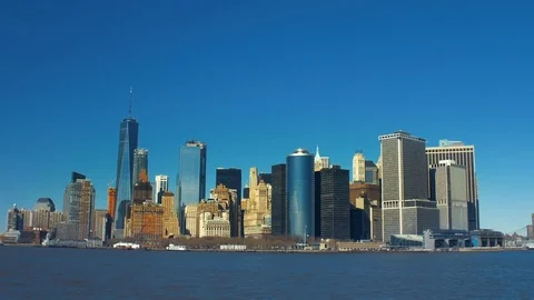 New York City Skyline Stock Footage
