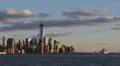 New York City Skyline Panorama Hudson River One World Trade Center Skyscraper HD Footage