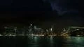 New York City Skyline at stormy weather, night shot, timelapse HD Footage