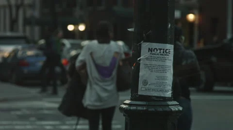 New York City Street with People Stock Footage 59806136
