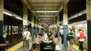 New York City: Subway People Moving Timelapse Stock Footage
