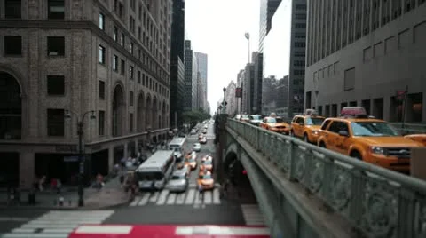 New York City - Taxi Stand Stock Footage