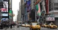 New York City in Times Square Traffic Bus Transport and Car Passing Daylight Nyc 4k or 4k+ Resolution