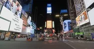 New York City Times Square Night Empty Covid Coronavirus Lockdown April 2020 Stock Footage