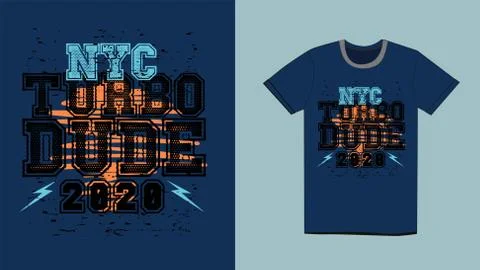 New york city turbo dude,t-shirt design fashion vector Stock Illustration