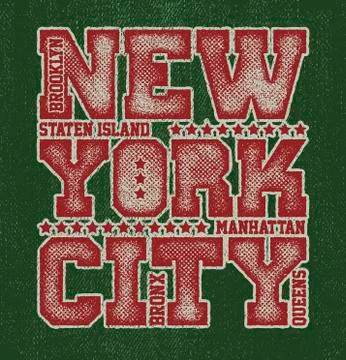 New York City Typography Graphics Stock Illustration