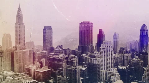 New York City under smog when weather conditions prevented smoke. Stock Footage 63604953