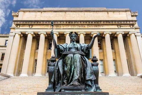 New York City, USA - June 10, 2017: The Library of Columbia University in the Stock Photos