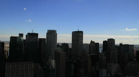 New York Cityscape Clouds Timelapse Stock Footage 910538